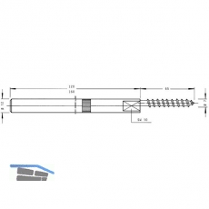 Tablartrger Compact, Tablarstrke 22 mm,Bohrtiefe 122 mm, verzinkt