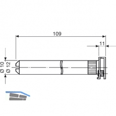 Tablartrger Nova 15, Tablarstrke 19 mm, Bolzen  12 mm, glanzverzinkt
