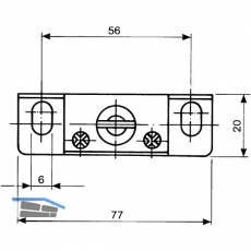 Tablartrger Nova 20, Tablarstrke 24 mm, Bohrtiefe 114 mm, glanzverzinkt