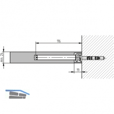 Tablartrger Nova 3, Tablarstrke 24 mm, Bohrtiefe 116 mm, verzinkt