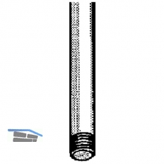 Treibriegelstange rund, 1300 mm,  10 mm, Gewinde M 10, Stahl verzinkt