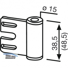 Trband Rahmenteil 11.309, Bandhhe 38,5 mm, Stahl verzinkt