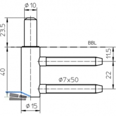 Trband-Rahmenteil Variant V 3400 WF f. geflzte Tren, Band  15 mm, verzinkt