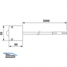 Trkontaktschalter 230 V, 2000 mm Leitung mit codiertem Mini-Stecker