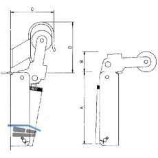 Trschlieer Justor, Gr. FR 1, Trbreite - 900 mm, Edelstahl