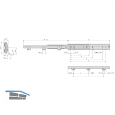 ACCURIDE 5321-60 Kugelkfigfhrung - berauszug, L 300 mm Stahl chromatiert