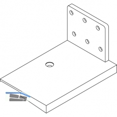 Universal-Schwellenhalter EIFEL T, grer/gleich 68 mm, Kunststoff wei