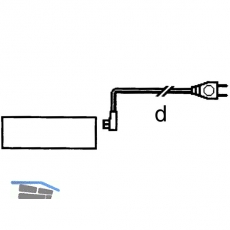 Zuleitung 2000, L 2000 mm, mit Eurostecker und Winkel-Anschlussstecker
