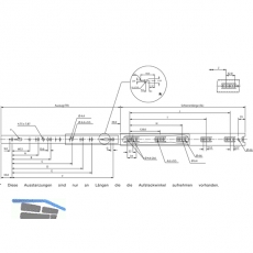 ACCURIDE 3832 Kugelkfigfhrung-Vollauszug, Lnge 700 mm, Stahl chromatiert