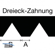 Zahnschiene zu Mutterspachtel Länge 210 mm Zahnung B1