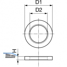 Zwischenring  11,5/7,1 mm, Hhe 1,8 mm, Messing blank