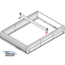 HETTICH SYSTEMA TOP 2000 Zwischensteg, Stahl/Kunststoff vernickelt, schwarz
