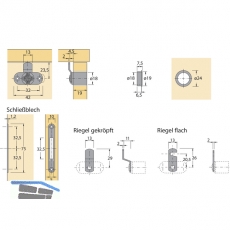 HETTICH PRESTIGE 2000 Zylinder-Hebelschloss Z23 Set, 18, 78020