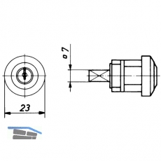 HEKNA ERGO-LINE SYSTEM 30 Zylindereinsatz, Zamak