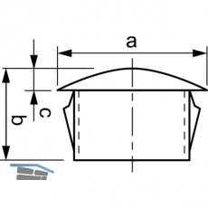 Abdeckstopfen fr Bohrloch 50,8mm nicht entfernbar Polyamid schwarz