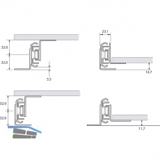 ACCURIDE 635XX Winkelsatz, Lnge 470 mm