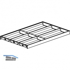 BLUM AMBIA-LINE Besteckeinsatz NL650mm,B300mm, Stahl SW/OG