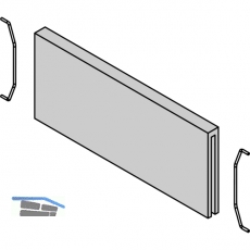 BLUM AMBIA-LINE Querteiler zu Schubkastenrahmen schmal, B100mm, Nebraska Eiche