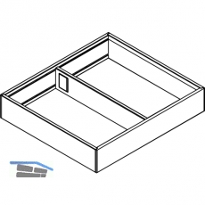 BLUM AMBIA-LINE Schubkastenrahmen ab NL270 mm, B242mm, Stahl Seidenwei
