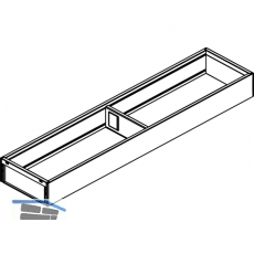 BLUM AMBIA-LINE Schubkastenrahmen schmal, NL550mm, B100mm, Stahl Seidenwei