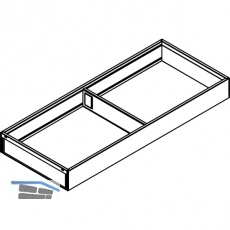 BLUM AMBIA-LINE Schubkastenrahmen breit, NL550mm, B200mm, Stahl Oriongrau