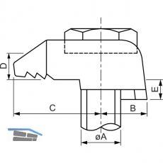 BEAM CLAMP BA2G20 Stahltrgerklemme M20 Sphaeroguss feuerverzinkt mit Zulassung