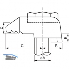 BEAM CLAMP BA3G16 Stahltrgerklemme M16 Sphaeroguss feuerverzinkt mit Zulassung