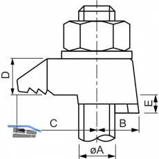 BEAM CLAMP BB3G12 Stahltrgerklemme M12 Sphaeroguss feuerverzinkt mit Zulassung