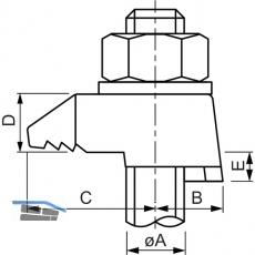 BEAM CLAMP BB3G12 Stahltrgerklemme M12 Sphaeroguss feuerverzinkt mit Zulassung