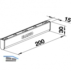 BLANCO Select Fubettigung Movex, 200 x 30 x 15, Stahl, Edelstahl-Optik