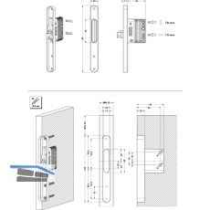 CAMAR Wangenhngebeschlag 821/20, rechts, Stahl verzinkt/Zamak