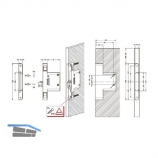 CAMAR Wangenhngebeschlag 821/12, rechts, Stahl verzinkt/Zamak