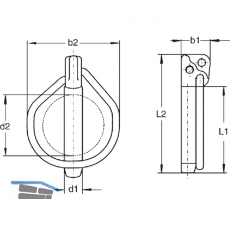 DIN11023 10x 45 verzinkt Klappstecker