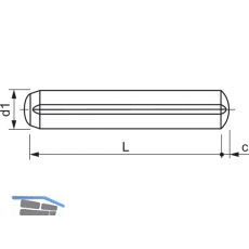 DIN1473 3x 30 Edelstahl A1 1.4305 Zylinderkerbstift