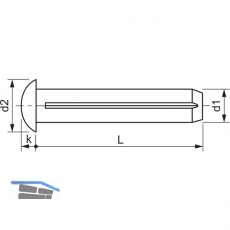 DIN1476 4x10 verzinkt Halbrundkerbnagel