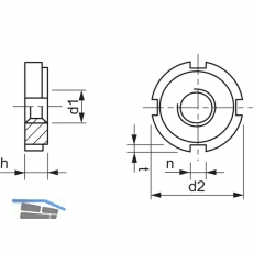 DIN1804W M60x1.5 blank Nutmutter mit Feingewinde