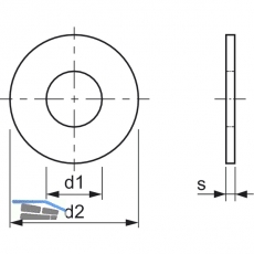 ISO7092 M16 Edelstahl A4 Scheibe fr Zylinderschrauben (DIN 433)