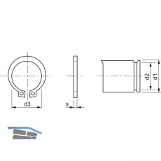 DIN 471A 80x2.5 Federstahl blank Sicherungsring fr Wellen