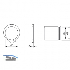 DIN 471A 26x1.2 Edelstahl 1.4122 Sicherungsring fr Wellen