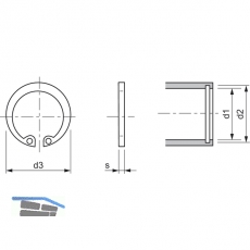 DIN 472I 37x1.5 Federstahl blank Sicherungsring fr Bohrungen