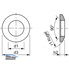 DIN6319C 37 blank Kugelscheibe
