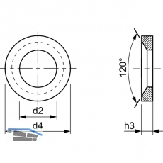 DIN6319D 9.6 blank Kegelpfanne