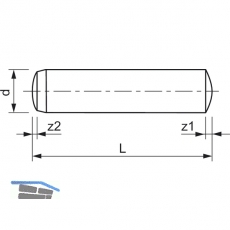 DIN6325 8x 50 Toleranzfeld m6 blank Zylinderstift gehrtet (~ISO8734)