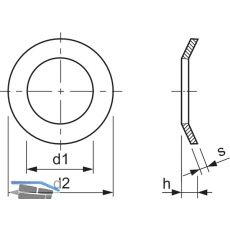 DIN6796 M24 Federstahl blank Spannscheibe fr hochfeste Schraubverbindungen