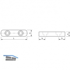 DIN6885E C45K 10x 8x 56 blank Passfeder rundstirnig mit 2 Bohrungen