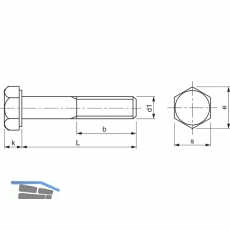 EN14399-4-10.9-HV M12x100 HV-Schraube ohne Zubehr Fabrikat Srubena