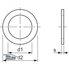 DIN7603A 22x27x1.5 Kupferdichtring