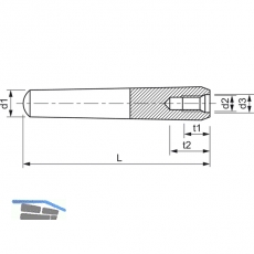 DIN7978A 6x 24 Toleranzfeld h10 blank Kegelstift mit Innengewinde