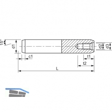 DIN7979C 10 x 28 Toleranzfeld m6 blank Zylinderstift mit Innengewinde,ungehrtet
