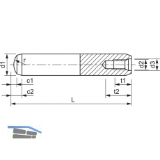 DIN7979D 10x 50 Toleranzfeld m6 blank Zylinderstift mit Innengewinde,geschliffen